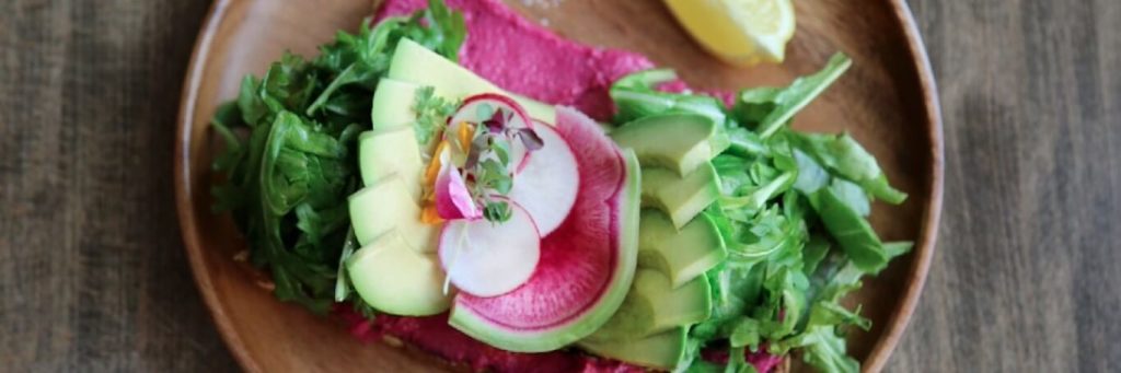 healthy fruit avocado vegetable onion coriander lemon dish