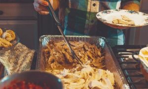 shredded roasted meat bread